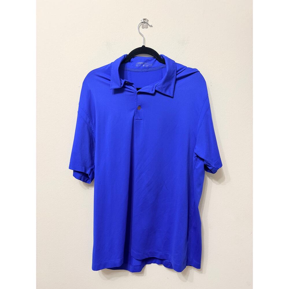 Preloved Men's Royal Blue Nike Golf Dri-Fit Polo Shirt Sz L